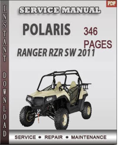 Polaris 2011 Ranger Rzr Sw Atv Service Repair Manual