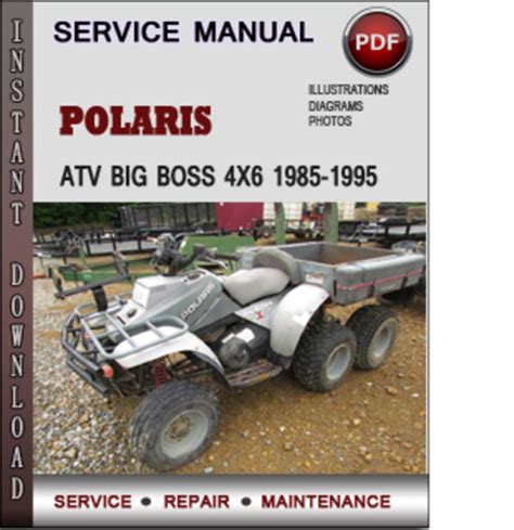 Polaris Atv Big Boss 4x6 1985 1995 Factory Service Repair Manual Download Pdf