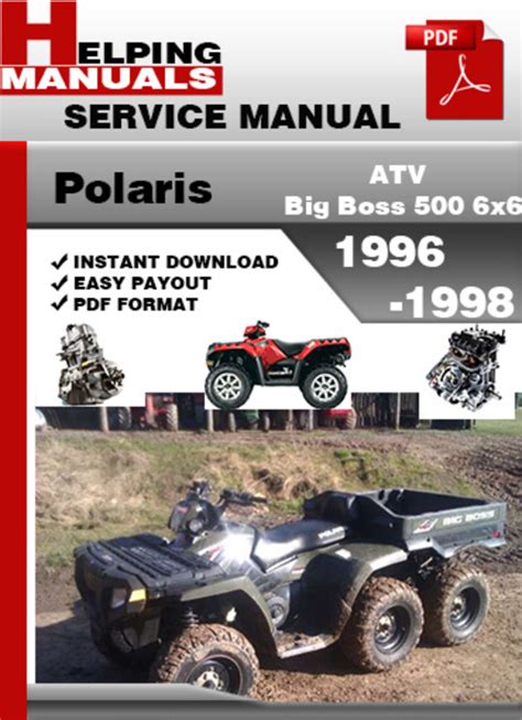 Polaris Atv Big Boss 500 6x6 1996 1998 Factory Service Repair Manual Download Pdf