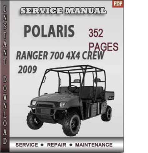 Polaris Atv Ranger 4x4 Crew 2009 Factory Service Repair Manual Download Pdf