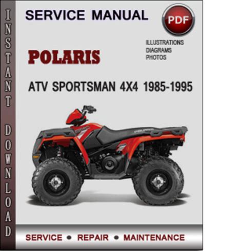 Polaris Atv Sportsman 4x4 1994 1995 Workshop Service Manual