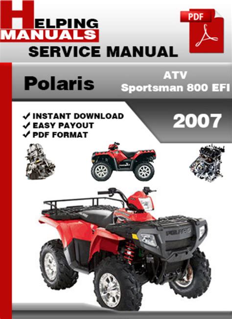 Polaris Atv Sportsman 800 Efi 2007 Service Repair Manual