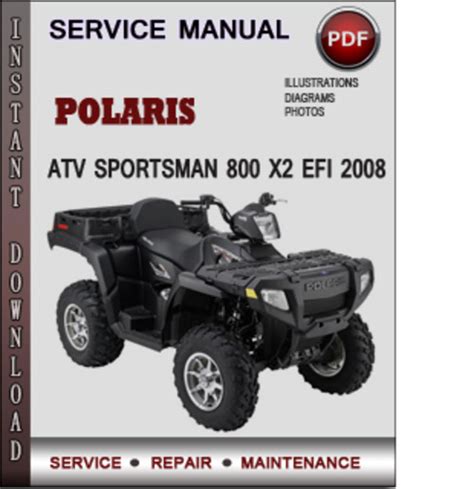 Polaris Atv Sportsman 800 X2 Efi 2008 Factory Service Repair Manual Download Pdf