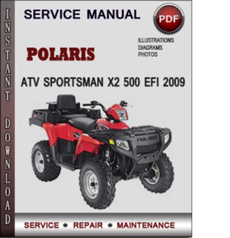 Polaris Atv Sportsman X2 500 Efi 2009 Factory Service Repair Manual Download Pdf