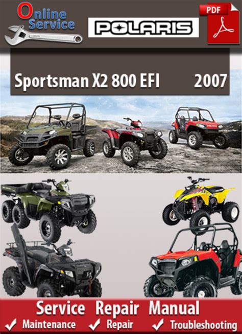 Polaris Atv Sportsman X2 800 Efi 2007 Factory Service Repair Manual Download Pdf