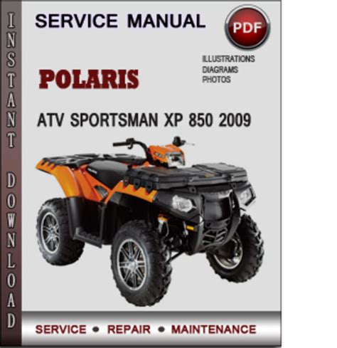 Polaris Atv Sportsman Xp 850 2009 Service Repair Manual