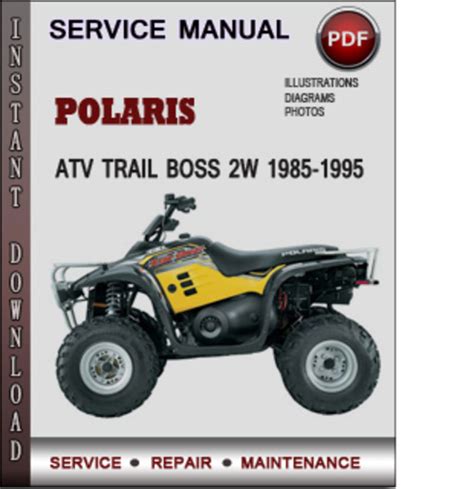 Polaris Atv Trail Boss 2w 1985 1995 Factory Service Repair Manual Download Pdf