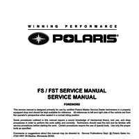 Polaris Fs Fst 2006 2008 Workshop Repair Service Manual