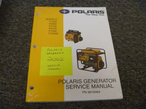 Polaris Portable Generator P4100 Parts Manual