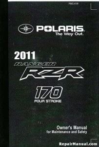 Polaris Ranger Rzr 170 Complete Official Factory Service Repair Full Workshop Manual