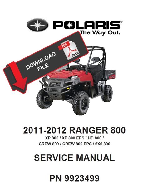 Polaris Rzr 800 Service Manual Repair 2009 2010 Utv