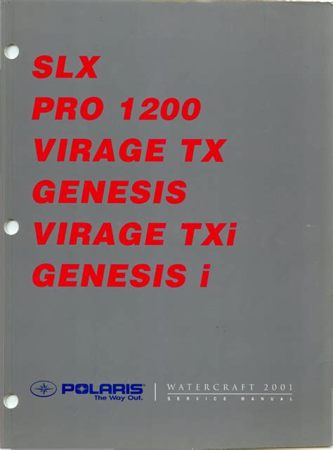 Polaris Slx Pro 1200 Virage Tx Genesis Pwc Full Service Repair Manual 2001 Onwards