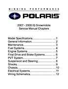 Polaris Snowmobile Iq 2007 2011 Service Manual