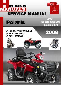 Polaris Sportsman 500 Touring Efi 2008 Service Manual Pdf