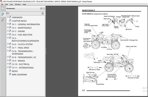 Polaris Sportsman 700 800 Efi Service Manual Repair 2007