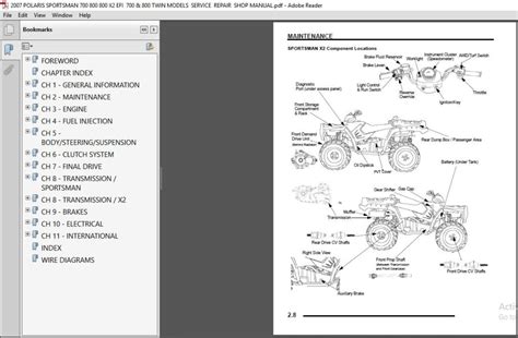 Polaris Sportsman 700 Efi 2007 Onine Service Repair Manual