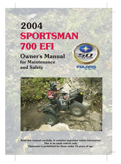 Polaris Sportsman 700 Efi Owners Manual 2005
