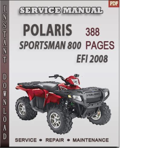 Polaris Sportsman 800 Efi 2008 Service Repair Factory Manual