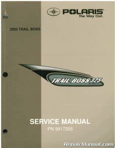 Polaris Trail Boss 325 Owners Manual