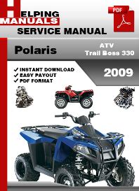 Polaris Trail Boss 330 Trail Blazer 330 2009 Workshop Service Repair Manual Pdf Download