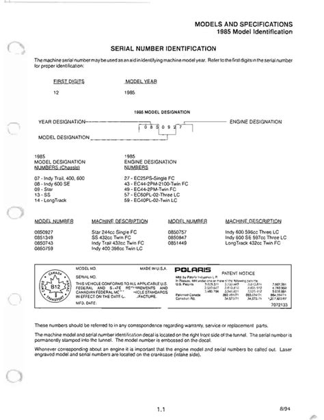 Polaris Xlt Snowmobile Service Manual