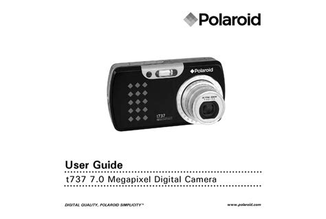 Polaroid T737 Digital Camera Manual