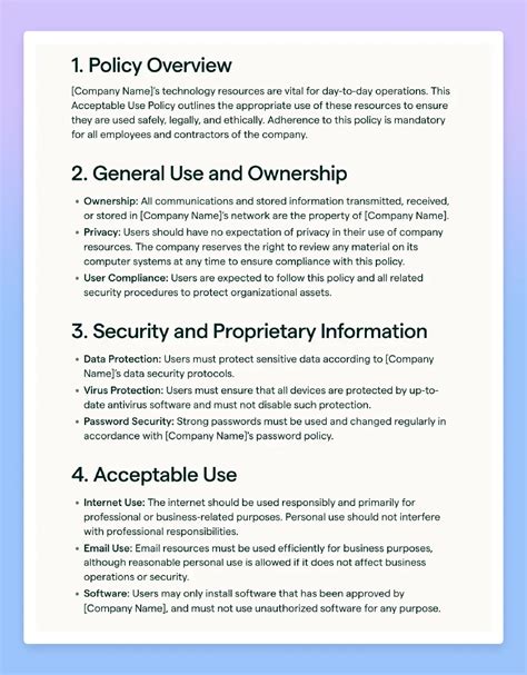 Policy Template Examples