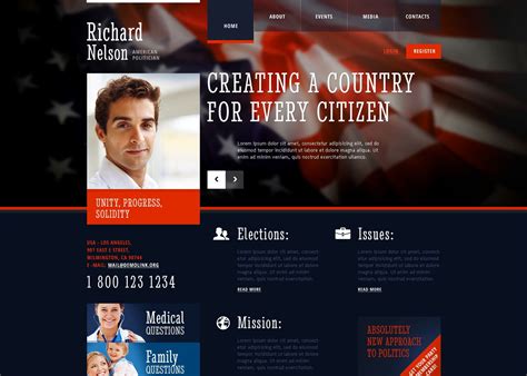 Political Candidate Website Template