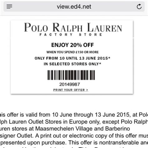 Polo Factory Outlet Coupons Printable