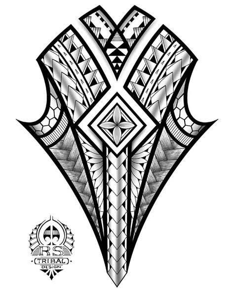 Polynesian Tattoo Template