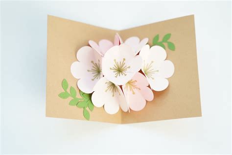 Pop Up Flower Card Template
