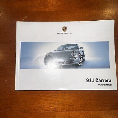 Porsche 911 Carrera 997 Owners Manual 2007