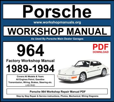 Porsche 964 1989 1994 Workshop Service Repair Manual