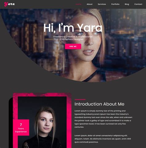 Portfolio Website Template Free