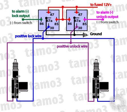 Power Door Lock Relay Wiring Diagram