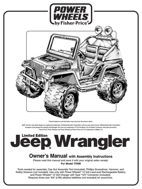 Power Wheels Jeep Instruction Manual