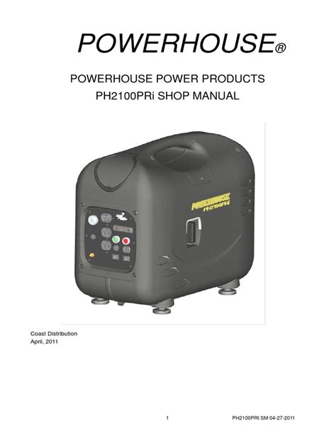 Powerhouse Generators Ph2100pri Service Manual