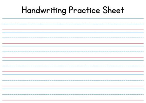 Practice Handwriting Template