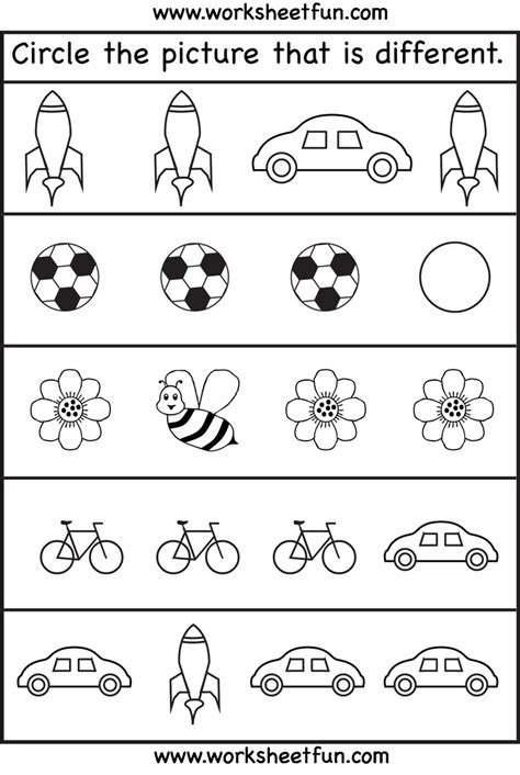 Pre Kindergarten Printable Worksheets
