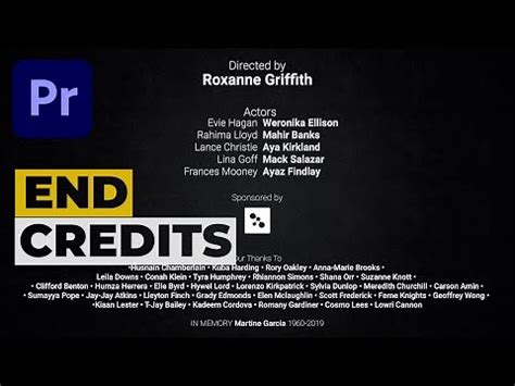 Premiere Pro End Credits Template