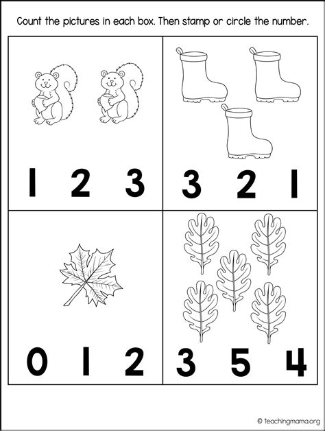 Preschool Math Sheets Printable
