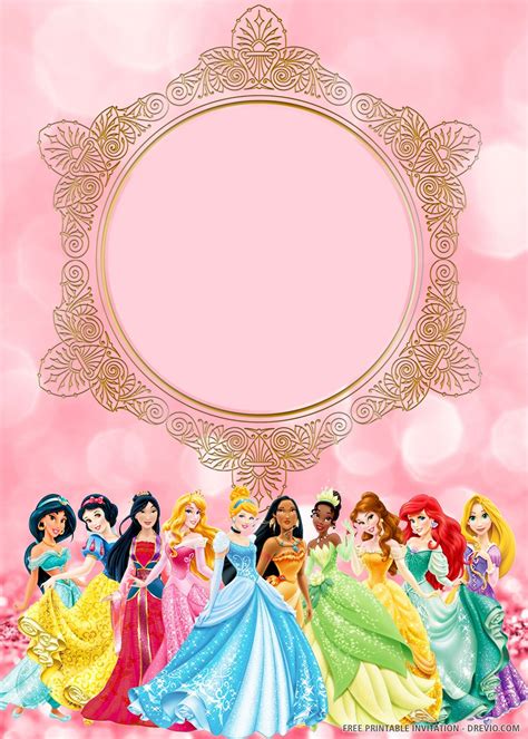 Princess Template Invitation