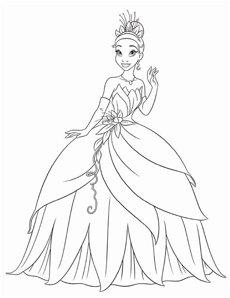 Princess Tiana Coloring Pages