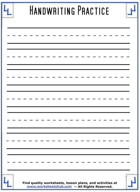 Printable 3 Lined Paper