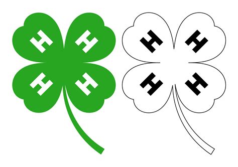 Printable 4 H Clover