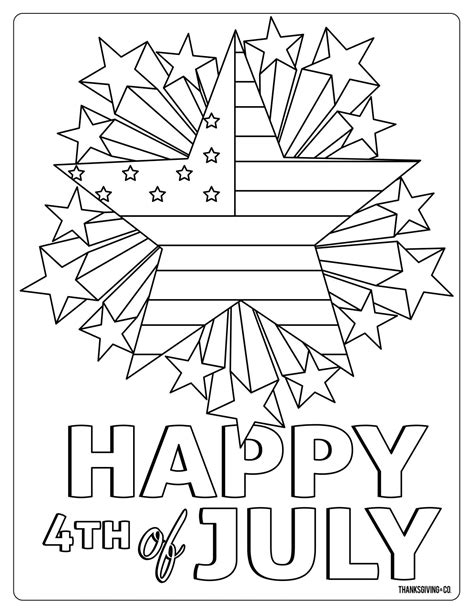 Printable 4th Of July Color Pages