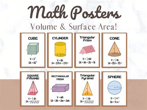 Printable And Foldable Surface Area And Volume Shapes