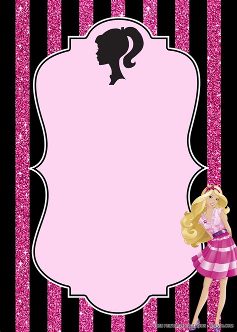 Printable Barbie Invitations