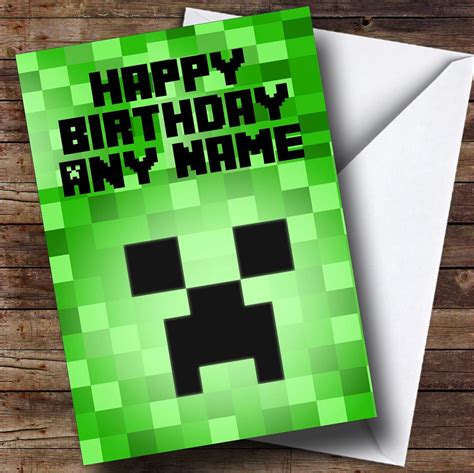 Printable Birthday Cards Minecraft