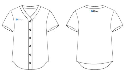 Printable Blank Baseball Jersey Template
